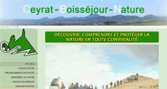 Desktop Screenshot of ceyrat-boissejour-nature.com
