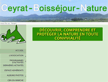 Tablet Screenshot of ceyrat-boissejour-nature.com